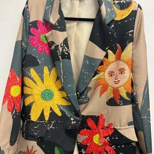 LEBZ19-LOOWIE- Celestial Garden Statement Blazer- Made in Italy